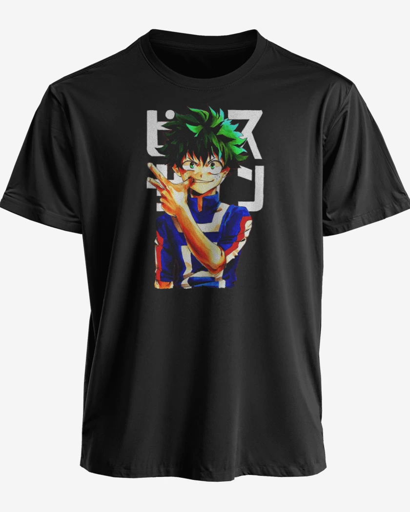 Polera premium Negro de Boku no hero 3