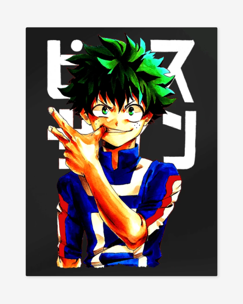 Print metalico Negro de Boku no hero 3