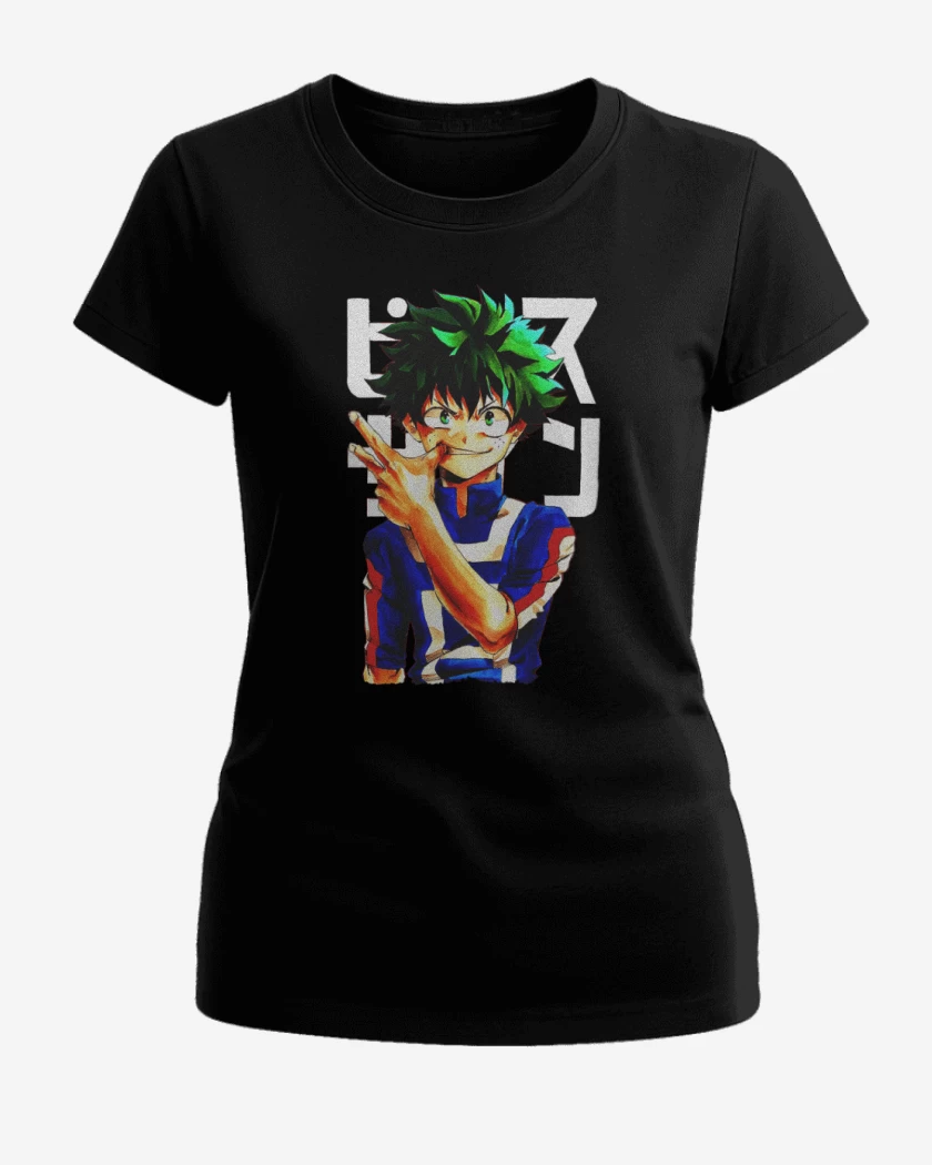 Polera de Mujer Negro de Boku no hero 3