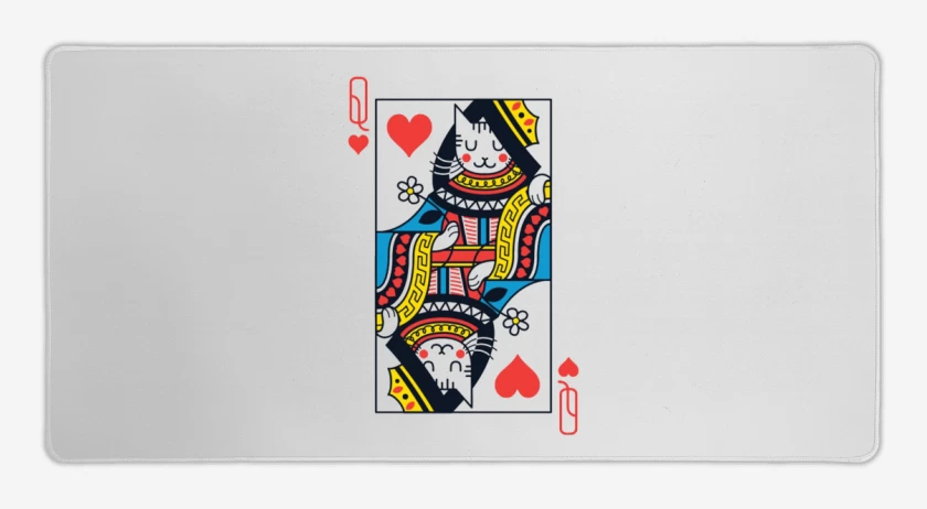 Mouse pad Gamer Blanco de Queen cat
