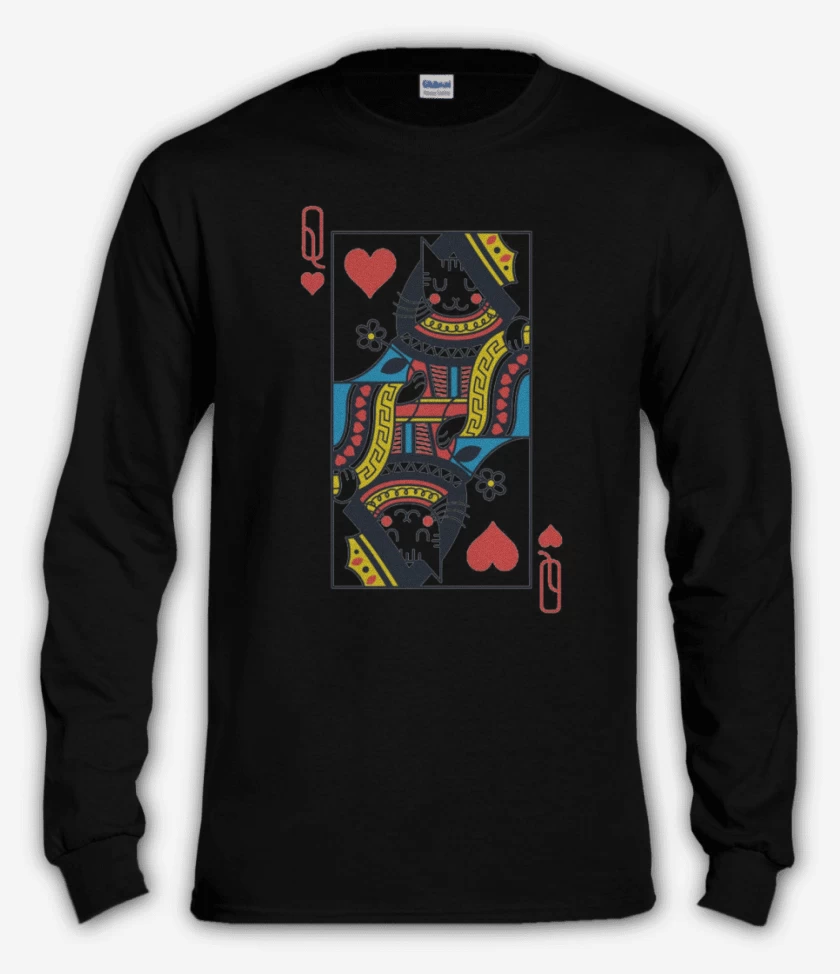 Polera manga larga Negro de Queen cat