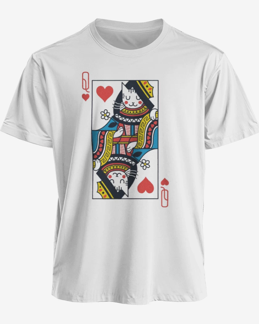 Polera premium Blanco de Queen cat