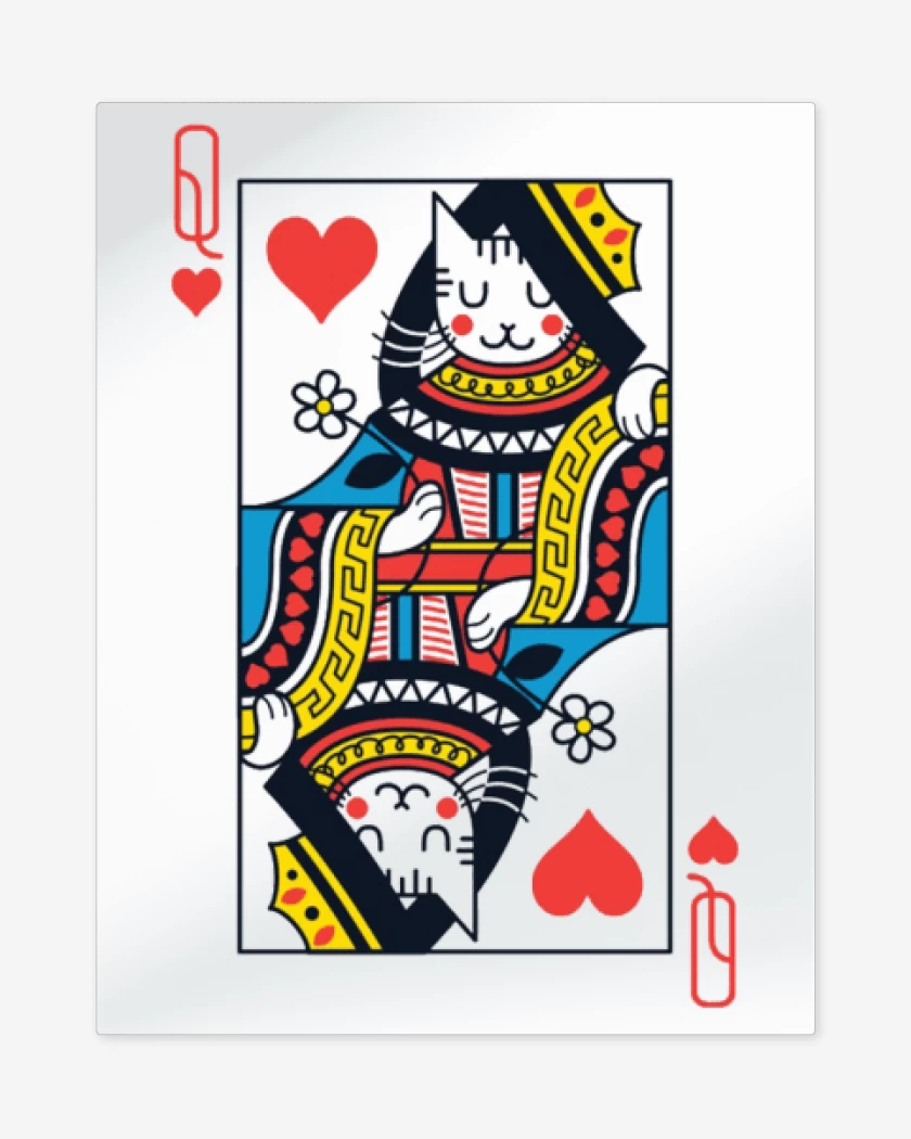 Print metalico Blanco de Queen cat