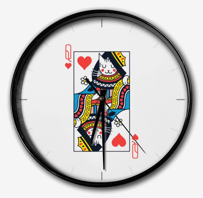 Reloj Blanco de Queen cat