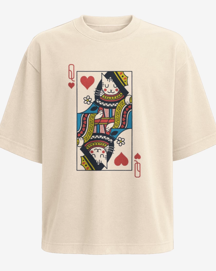 Polera Oversize Beige de Queen cat