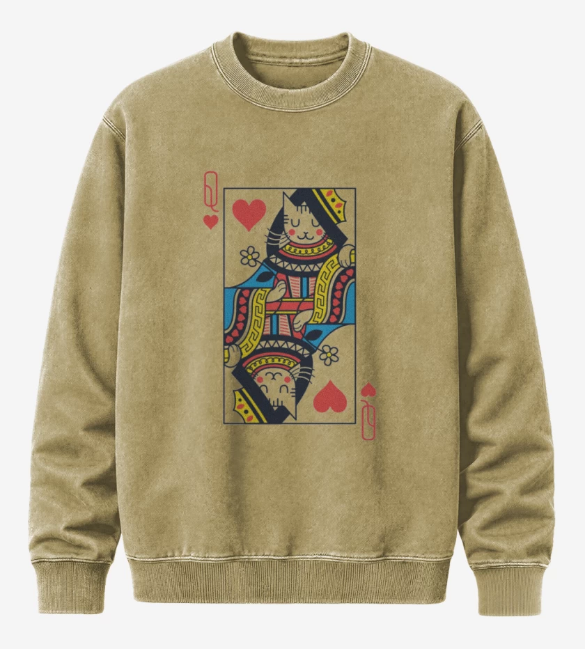 Poleron Polo Acid Wash Beige de Queen cat