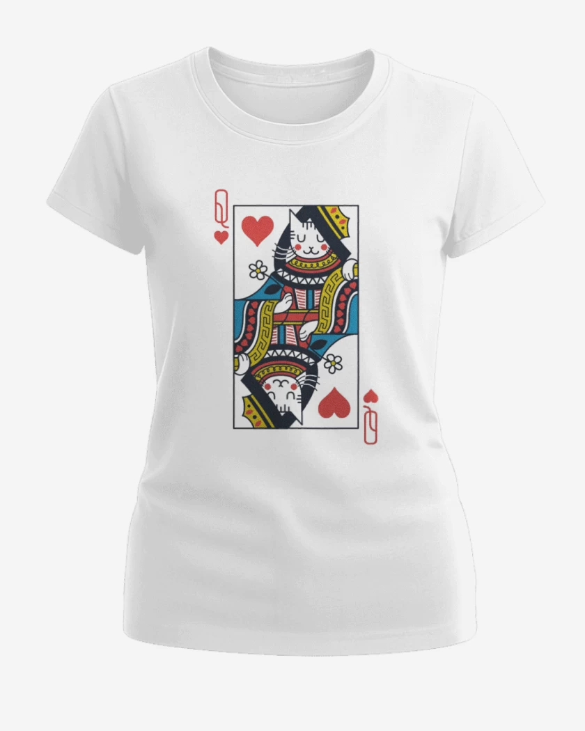 Polera de Mujer Blanco de Queen cat