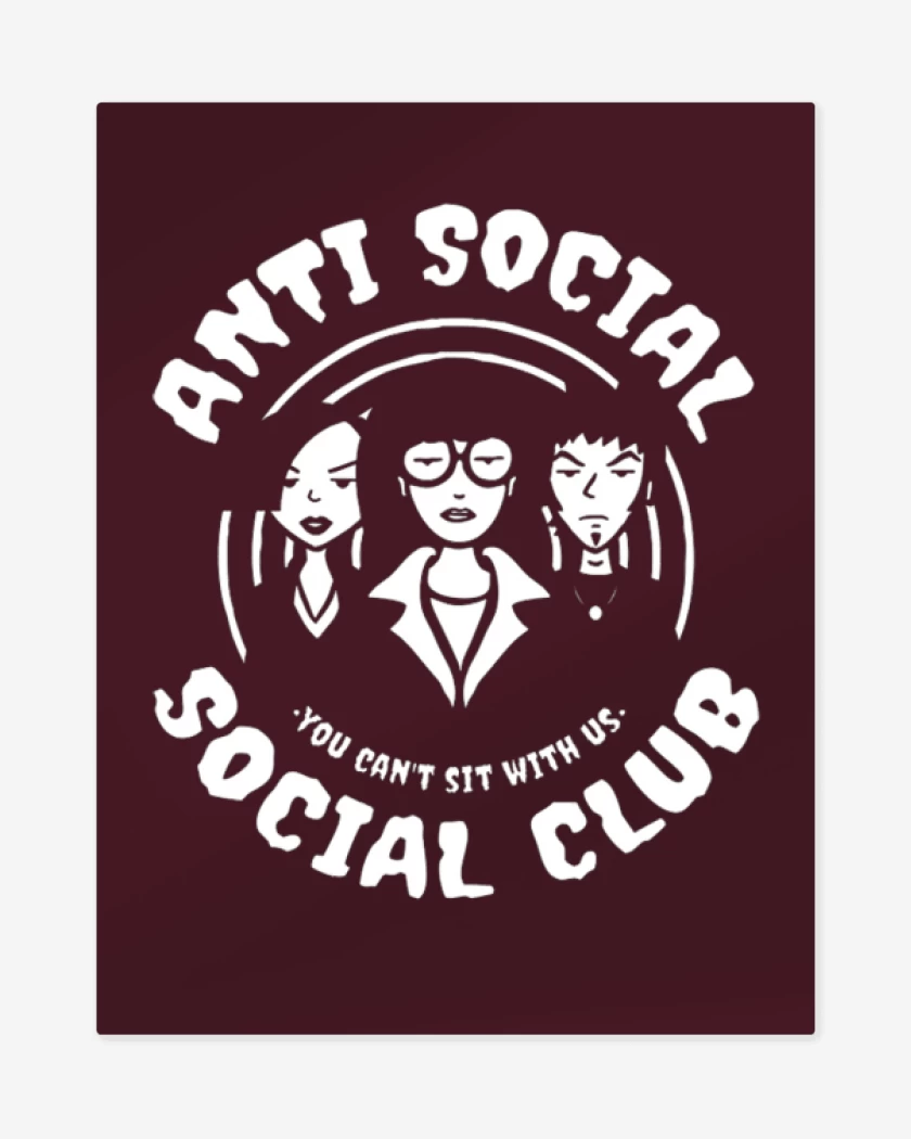 Print metalico Burdeo de Antisocial socialClub