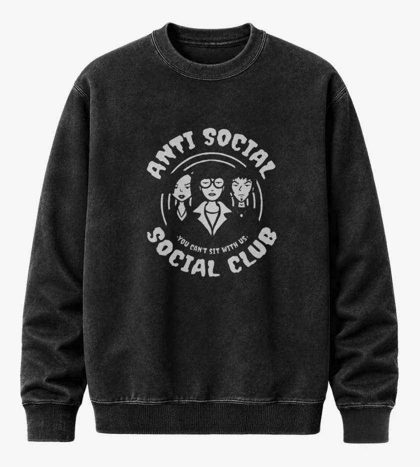 Poleron Polo Acid Wash Negro de Antisocial socialClub