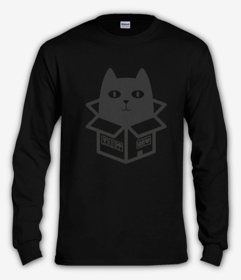 Polera manga larga Negro de cat in the box