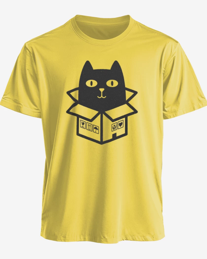 Polera Amarillo de cat in the box