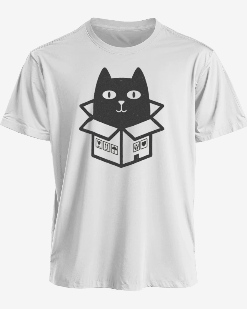 Polera premium Blanco de cat in the box