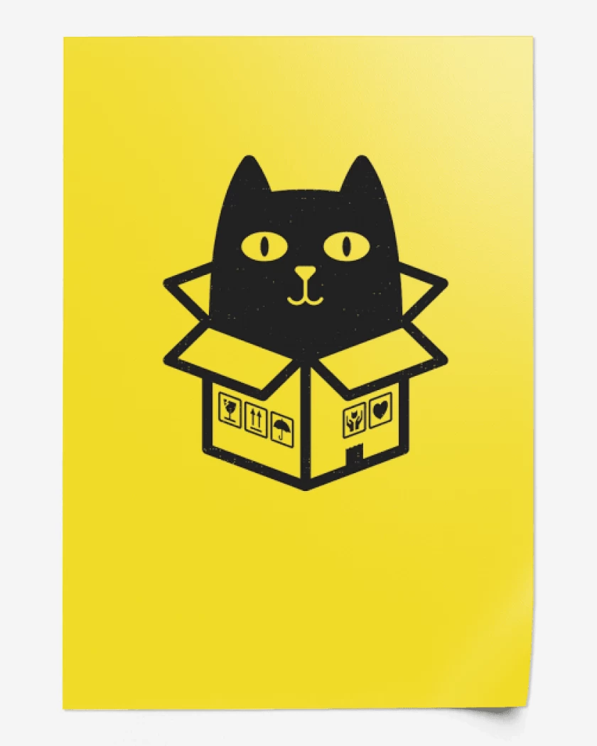 Print cat in the box