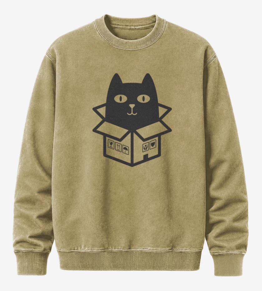 Poleron Polo Acid Wash Beige de cat in the box