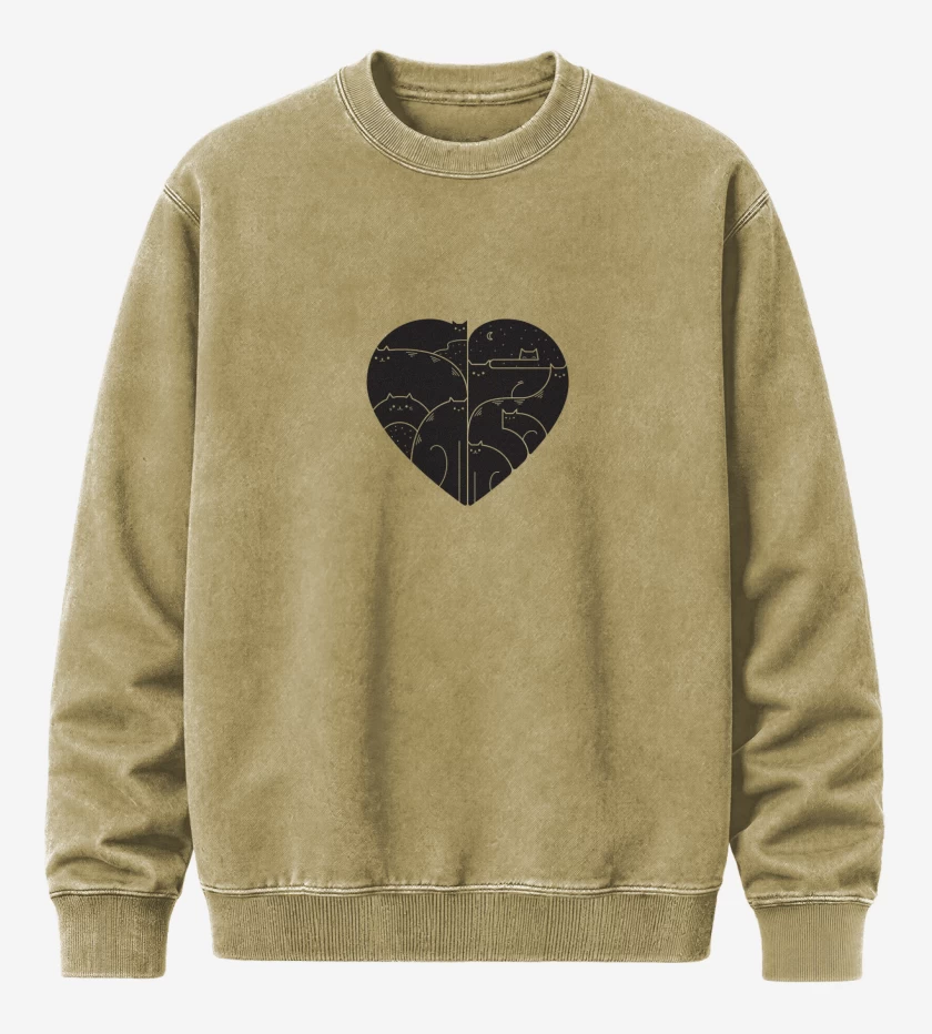Poleron Polo Acid Wash Beige de corazon de gat@ 02