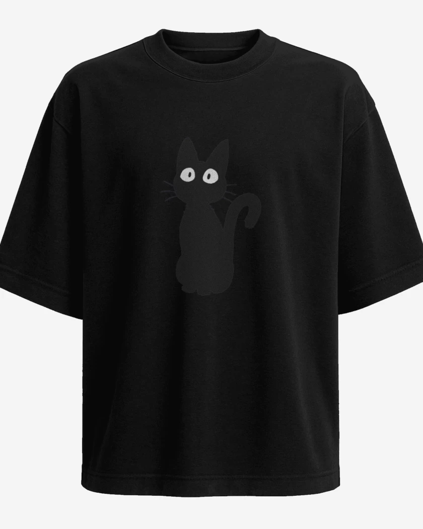 Polera Oversize Negro de gatit@ 02