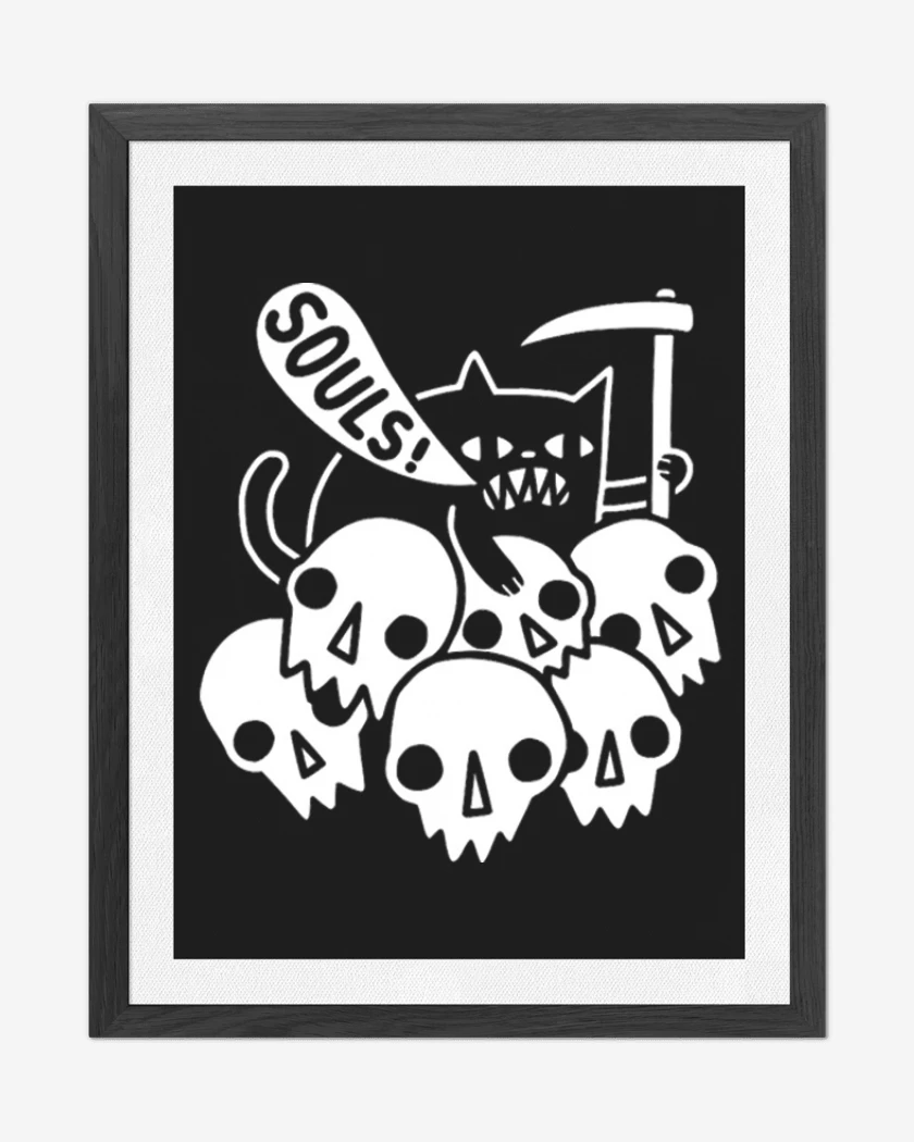Cuadro decorativo Gatito de la muerte 02