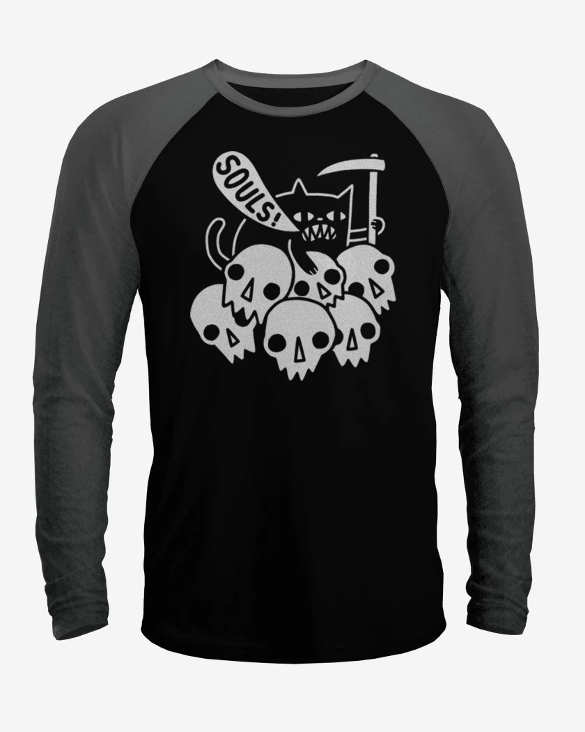 Polera Raglan Gatito de la muerte 02