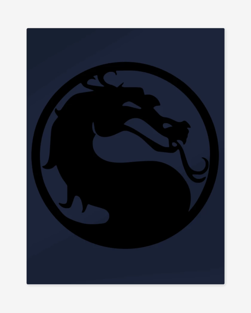 Print metalico Azul Marino de Mortal Kombat