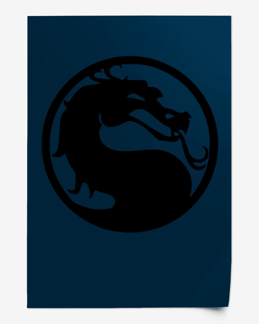 Print Azul Marino de Mortal Kombat