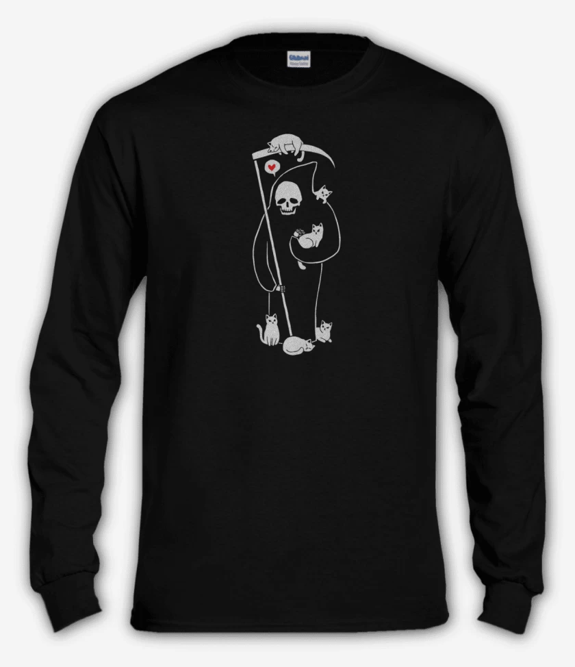 Polera manga larga Gatito de la muerte 03
