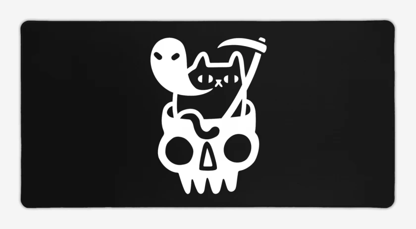 Mouse pad Gamer Negro de Gatito de la muerte 05