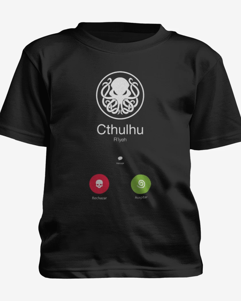 Polera de niño Negro de La llamada de cthulhu