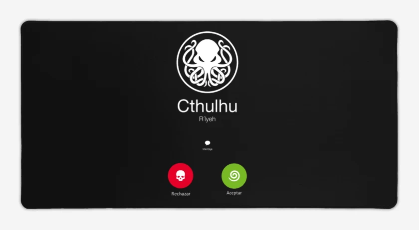 Mouse pad Gamer Negro de La llamada de cthulhu