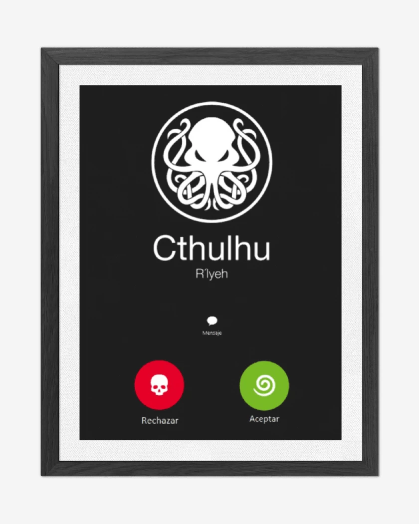 Cuadro decorativo Negro de La llamada de cthulhu