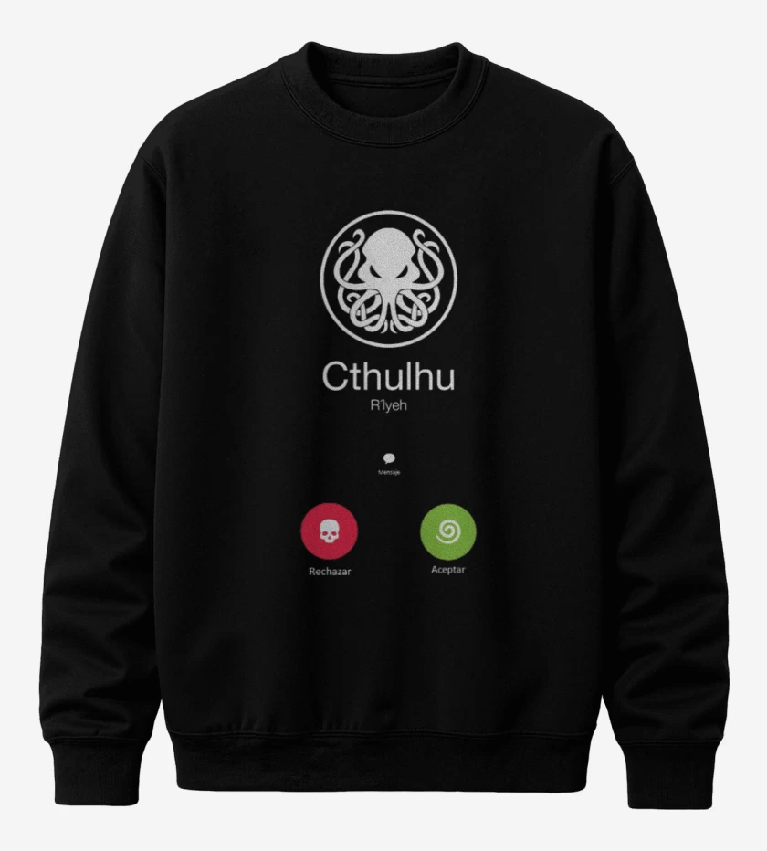 Poleron polo Negro de La llamada de cthulhu