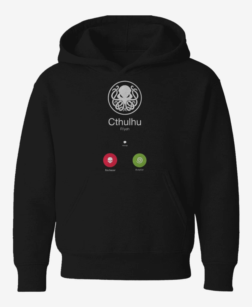 Poleron de niño Negro de La llamada de cthulhu