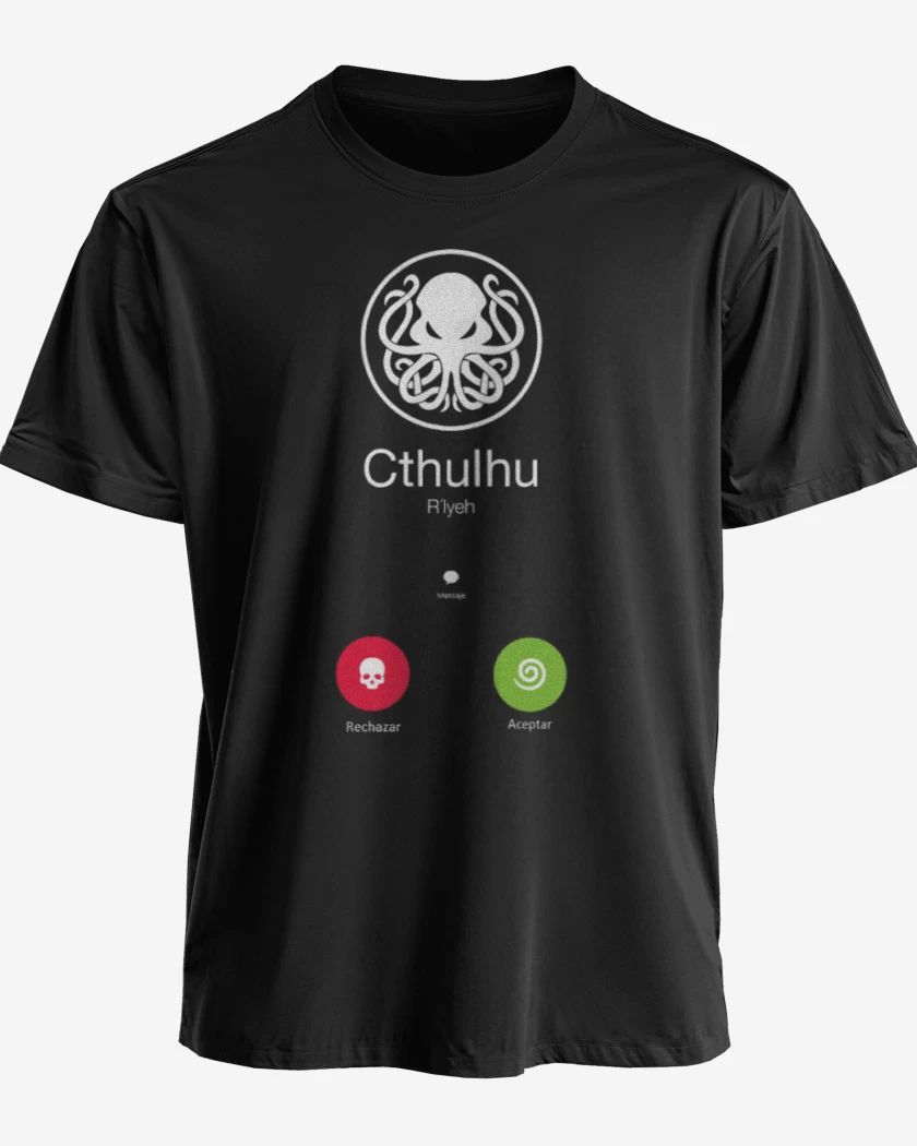 Polera premium Negro de La llamada de cthulhu