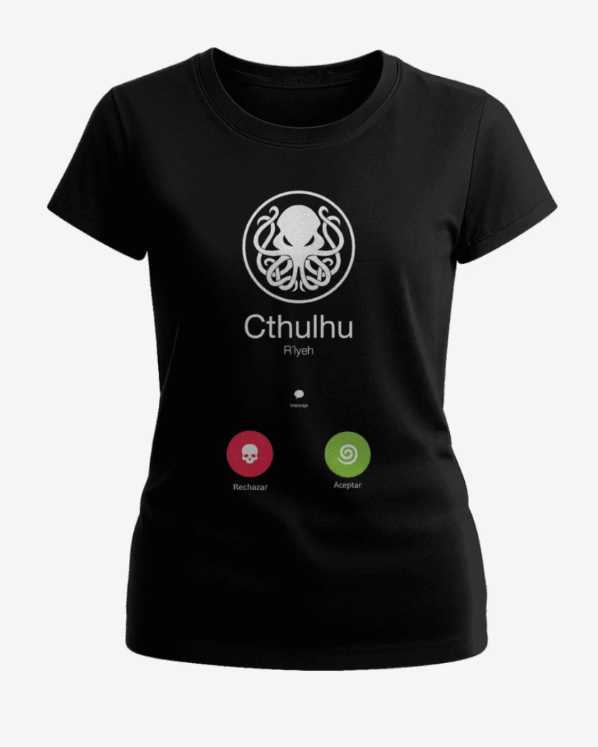 Polera de Mujer Negro de La llamada de cthulhu