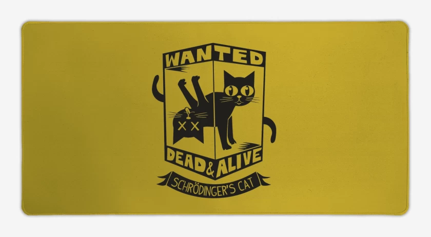 Mouse pad Gamer Amarillo de Wanted cat