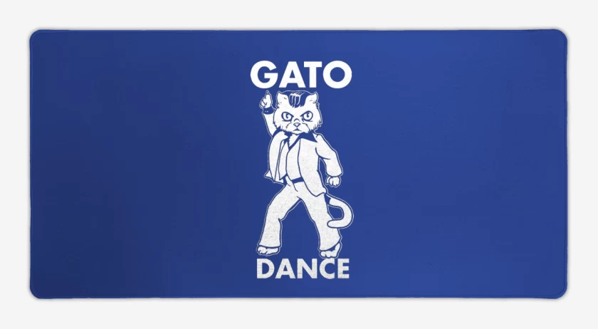 Mouse pad Gamer Azul Rey de gato dance