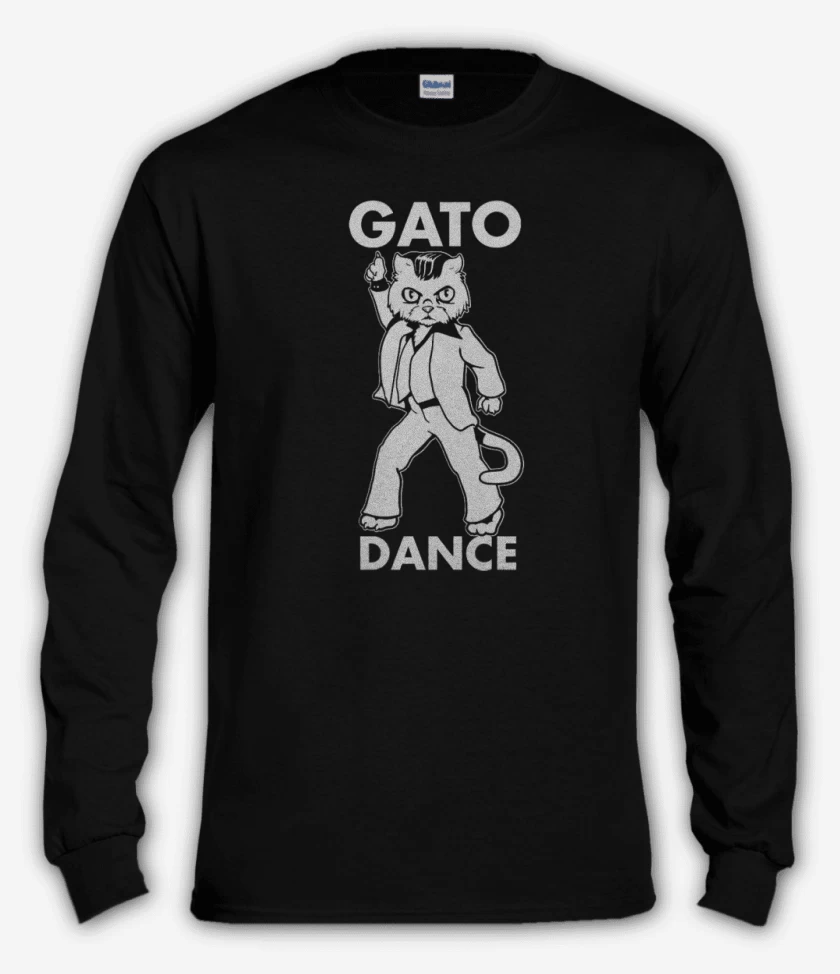 Polera manga larga Negro de gato dance