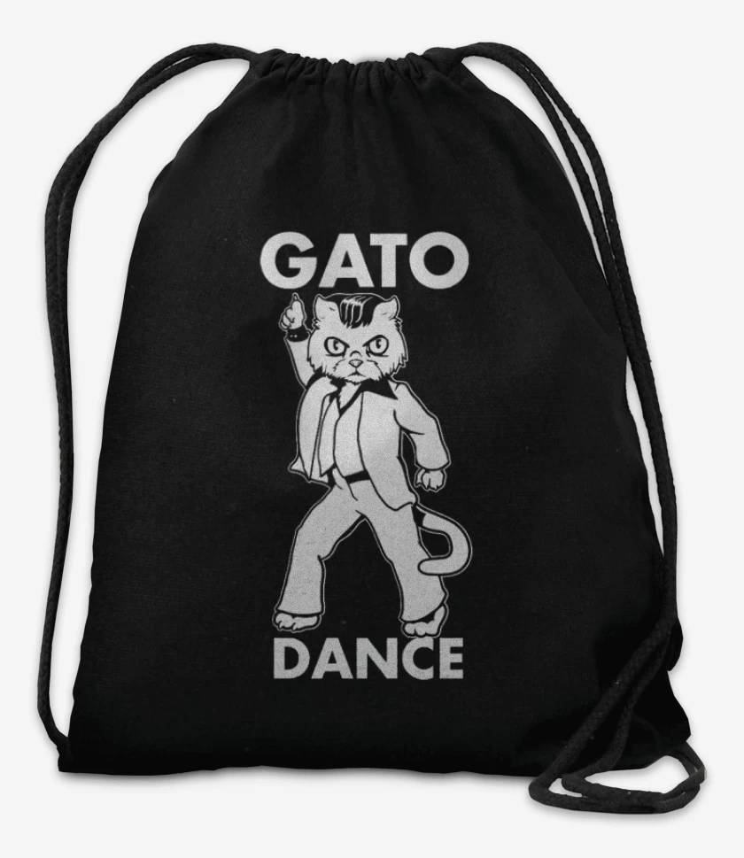 Mochila Negro de gato dance