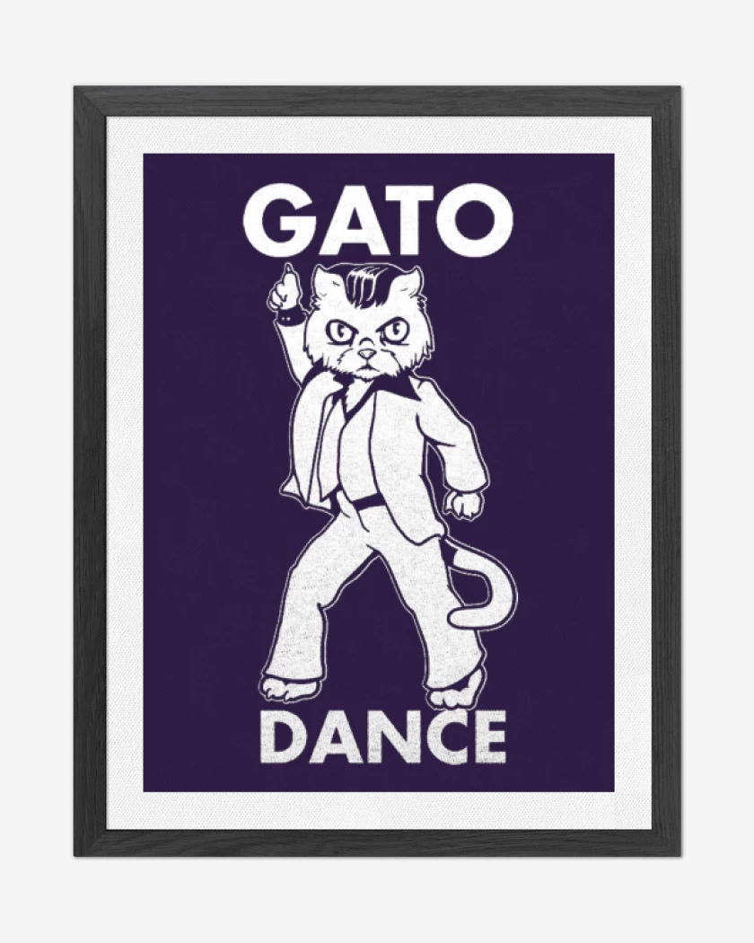 Cuadro decorativo Morado de gato dance