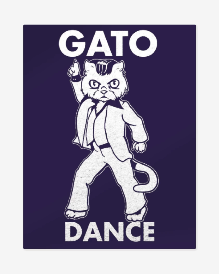 Print metalico Morado de gato dance