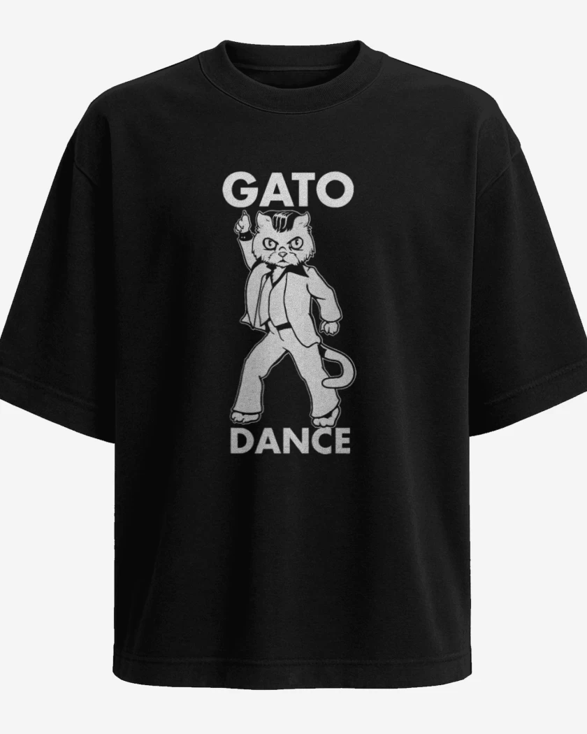 Polera Oversize gato dance