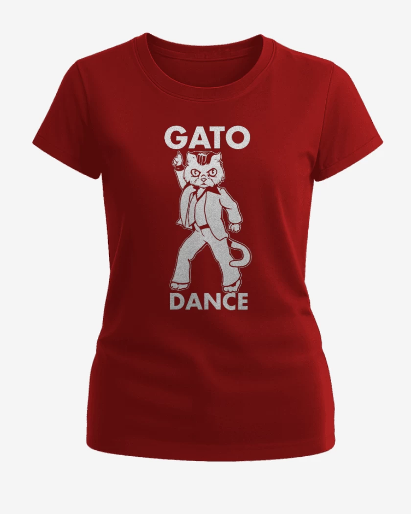 Polera de Mujer Rojo de gato dance