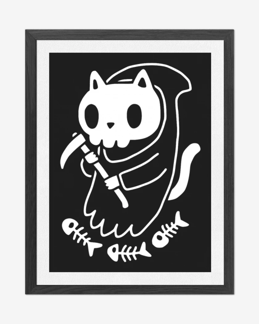 Cuadro decorativo gatito de la muerte 06