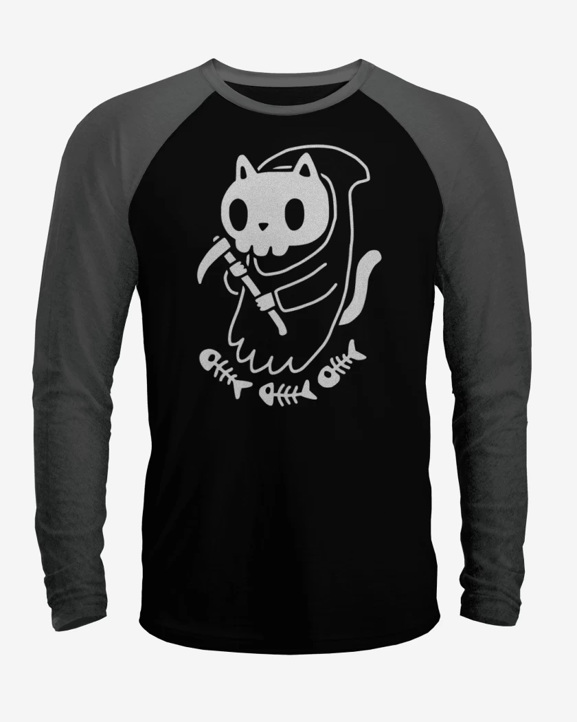 Polera Raglan gatito de la muerte 06