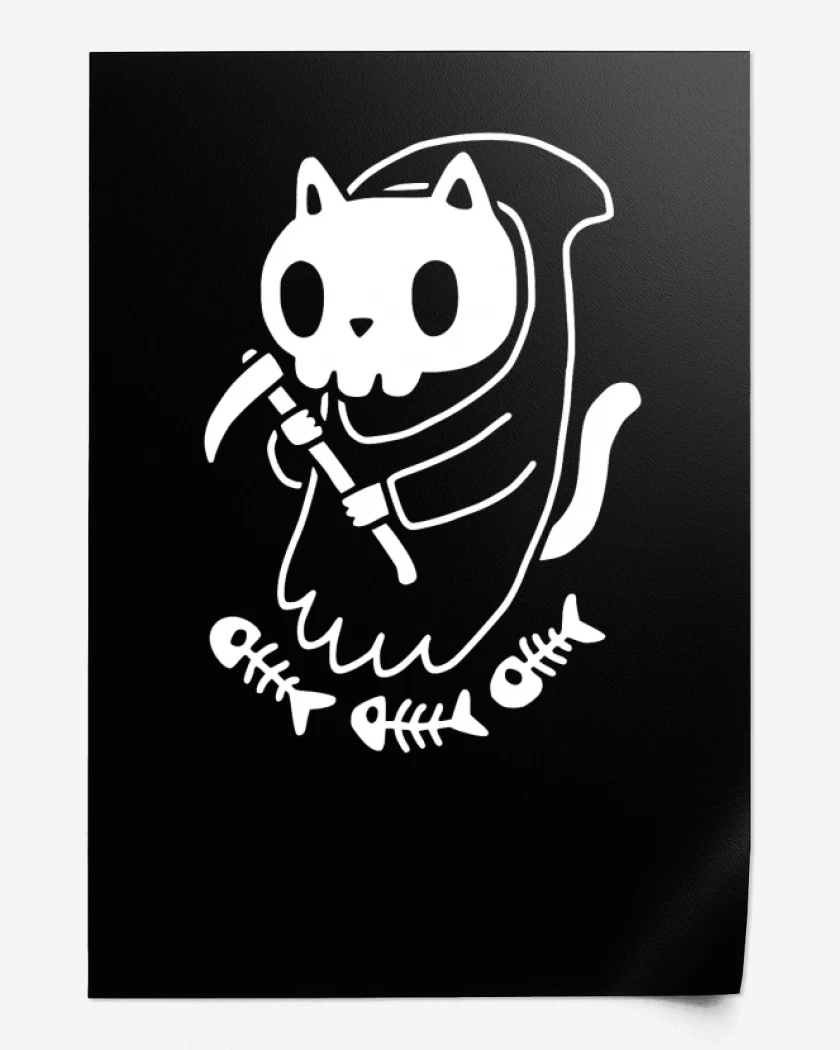 Print gatito de la muerte 06