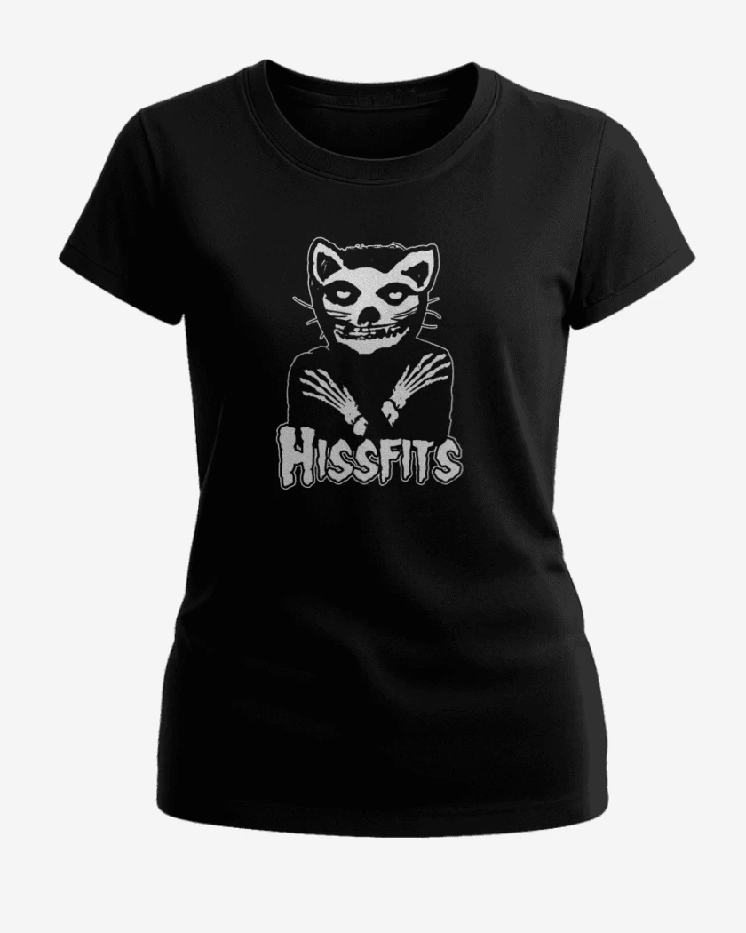Polera de Mujer Negro de gato misftis
