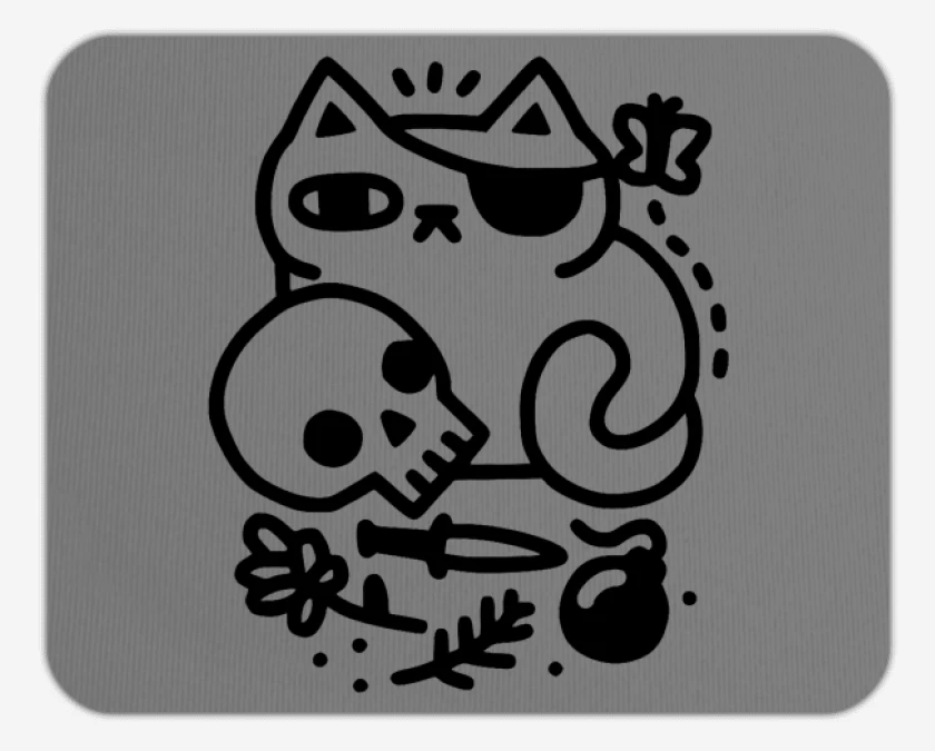 Mousepad gat@ pirata