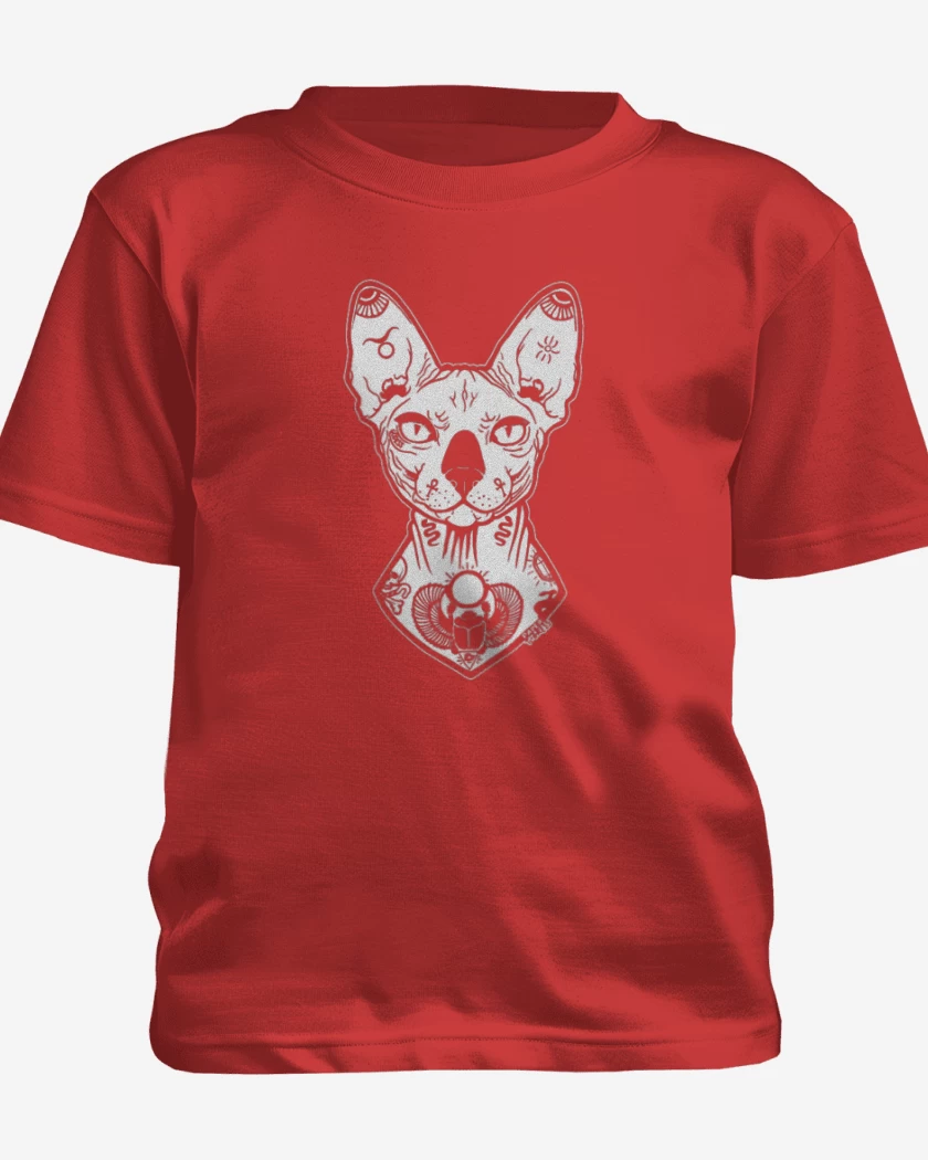 Polera de niño Rojo de Ink cat