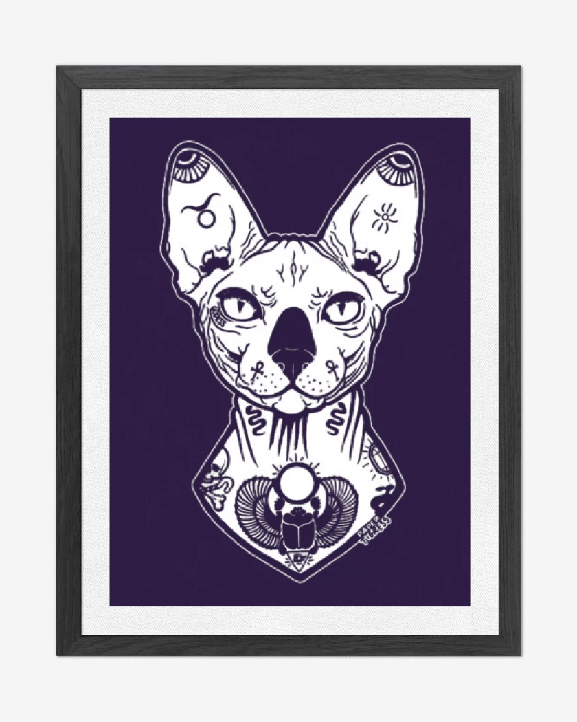 Cuadro decorativo Morado de Ink cat