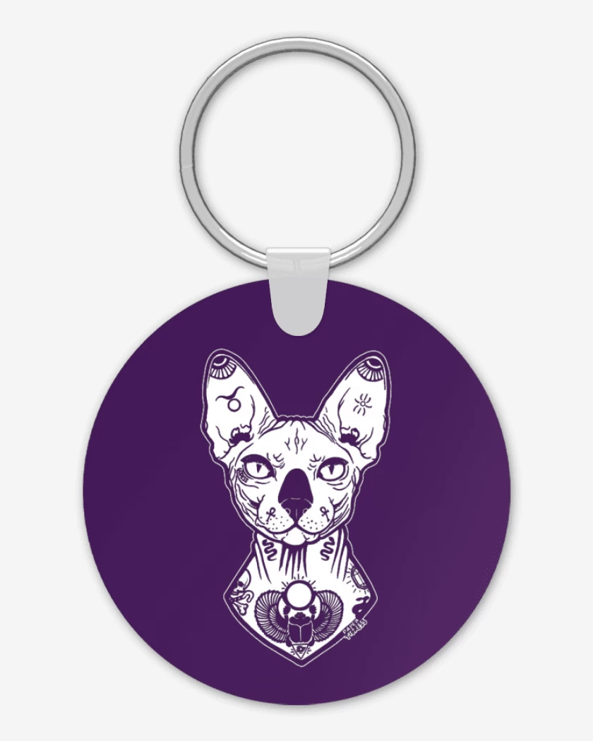 Llavero Morado de Ink cat