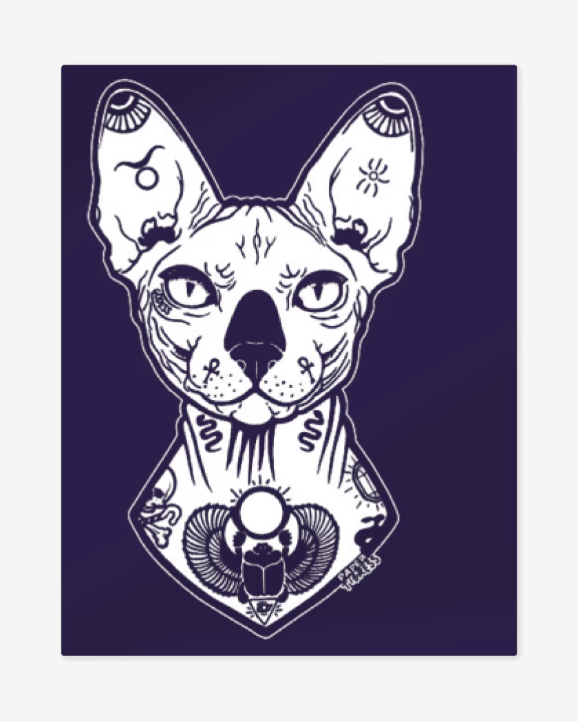 Print metalico Morado de Ink cat